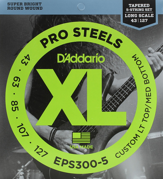D'Addario EPS300-5 ProSteels Комплект струн для 5-струнной бас-гитары