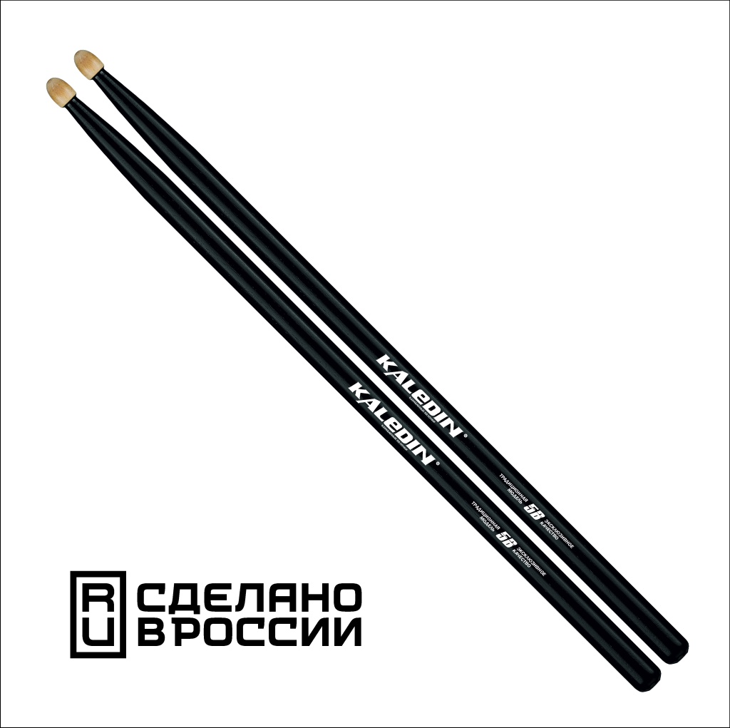 Kaledin Drumsticks 7KLHBBK5B Black 5B Барабанные палочки