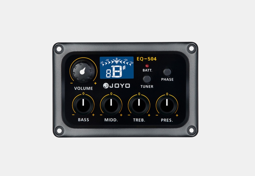 Joyo EQ-504-C Звукосниматель для классических гитар с 4-х полосным эквалайзером и тюнером