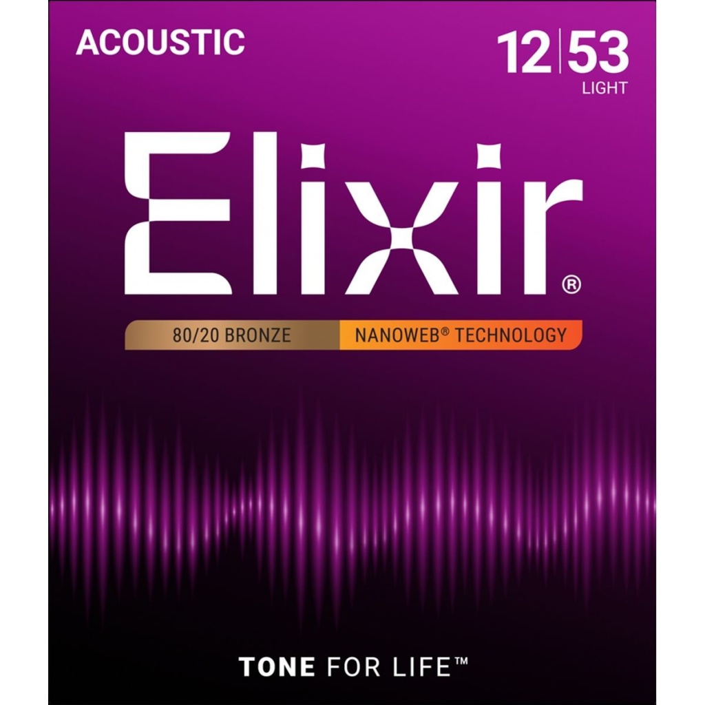 Elixir 11052 NANOWEB Комплект струн для акустической гитары