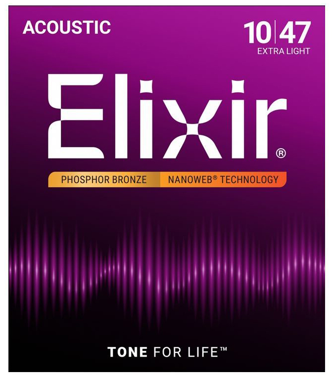 Elixir 16002 NANOWEB Комплект струн для акустической гитары