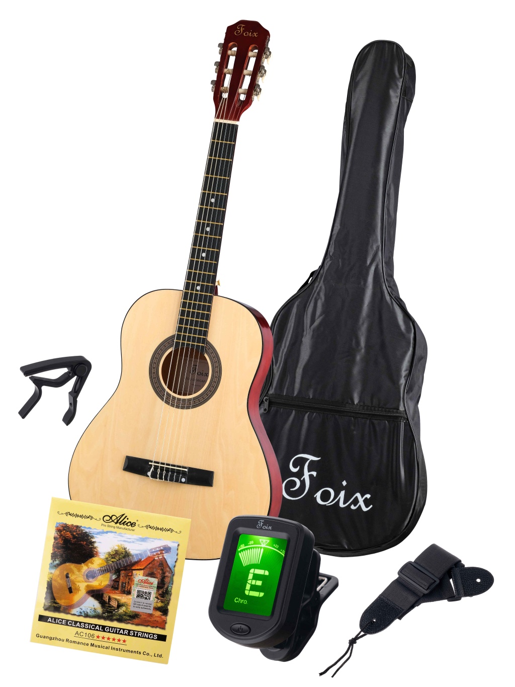 Foix FCG-2036CAP-NA-3/4 Классическая гитара 3/4 с чехлом