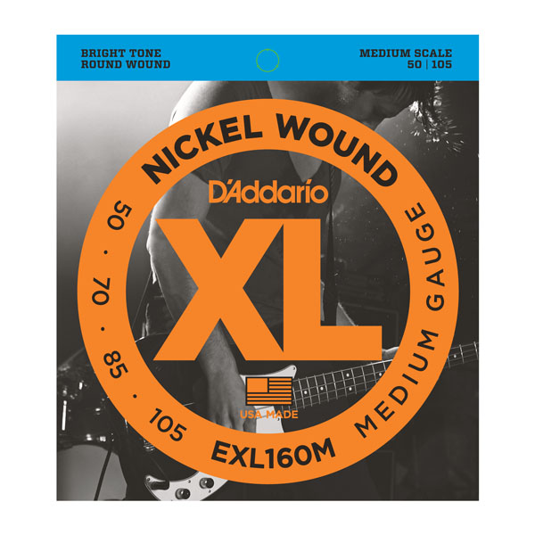 D'Addario EXL160M Nickel Wound Комплект струн для бас-гитары