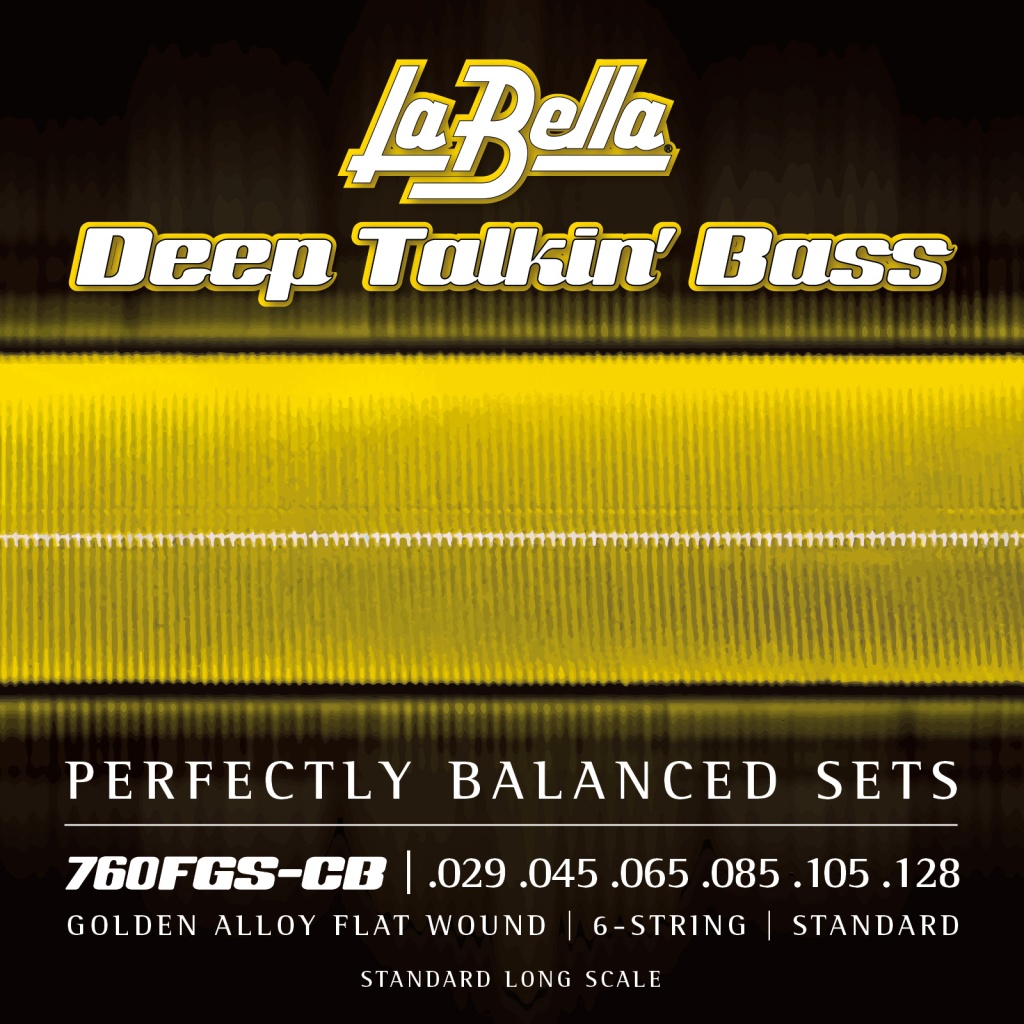 La Bella 760FGS-CB Gold Flats Комплект струн для 6-струнной бас-гитары