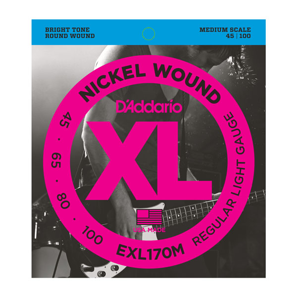 D'Addario EXL170M Nickel Wound Комплект струн для бас-гитары