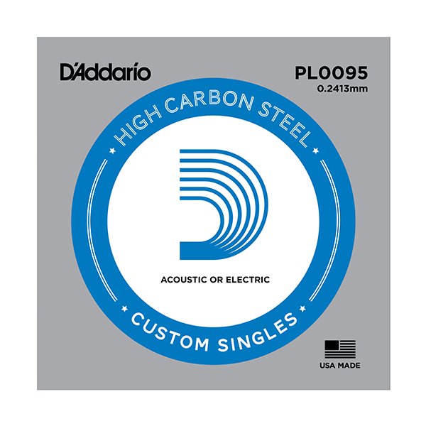 D'Addario PL0095 Plain Steel Отдельная струна без обмотки