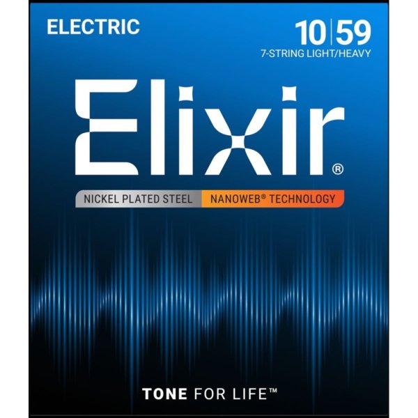 Elixir 12074 NANOWEB Комплект струн для 7-струнной электрогитары