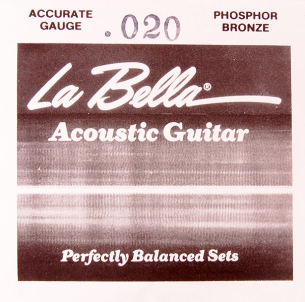 La Bella PW020 Отдельная струна для акустической гитары