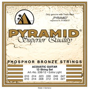 Pyramid 338/12 Phosphor Bronze Комплект струн для 12-струнной акустической гитары