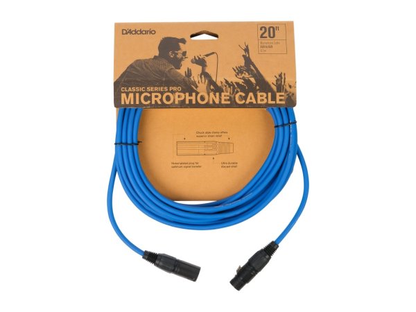 D'Addario PW-CPMIC-20BU Classic Series Pro Микрофонный кабель