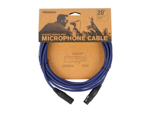 D'Addario PW-CPMIC-20DBU Classic Series Pro Микрофонный кабель
