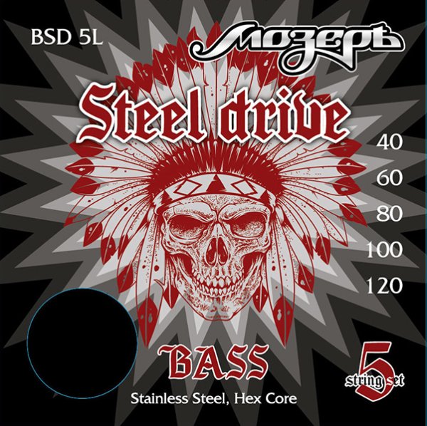 Мозеръ BSD-5L Steel Drive Комплект струн для 5-струнной бас-гитары