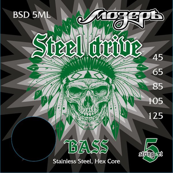 Мозеръ BSD-5ML Steel Drive Комплект струн для 5-струнной бас-гитары