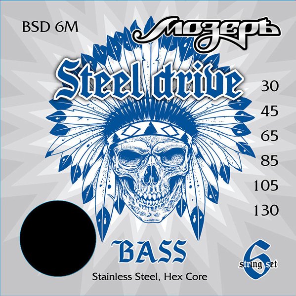 Мозеръ BSD-6M Steel Drive Комплект струн для 6-струнной бас-гитары