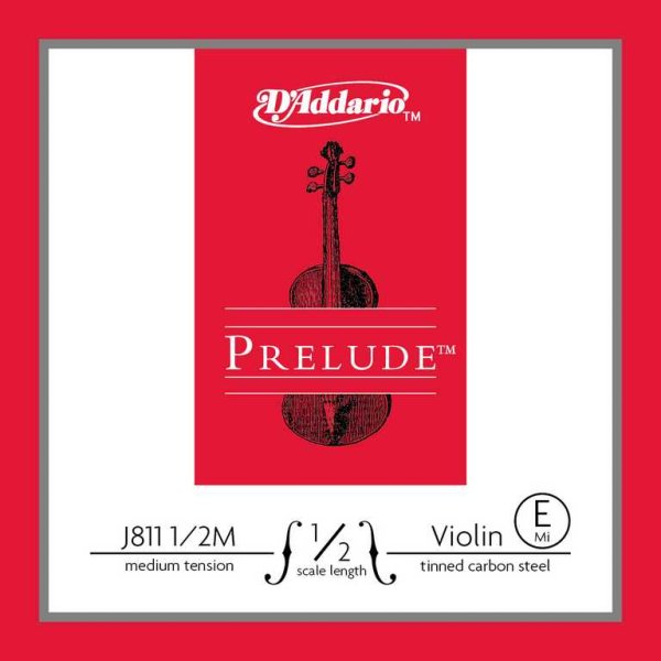 D'Addario J811-1/2M Prelude Отдельная струна Е/Ми для скрипок размером 1/2