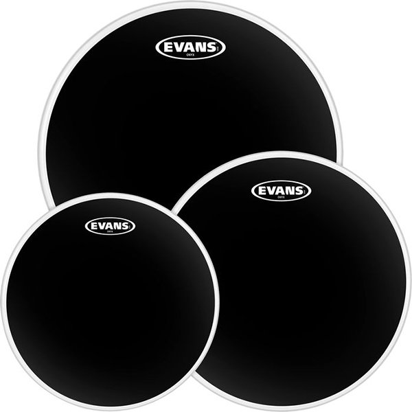 Evans ETP-CHR-R Black Chrome Rock Набор пластика для том барабана 10"/12"/16"
