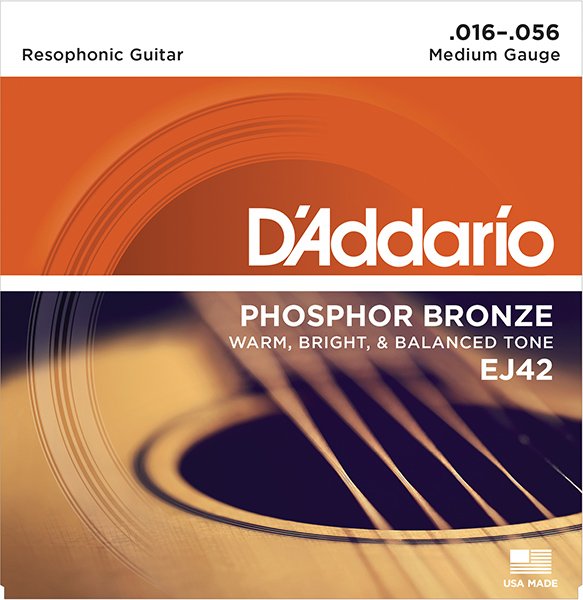 D'Addario EJ42 Resophonic Комплект струн для резонаторной (добро) гитары