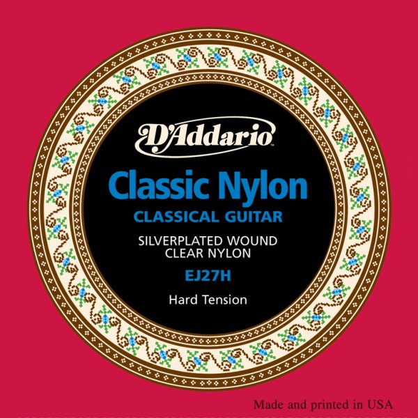 D'Addario EJ27H CLASSIC Струны для классической гитары нейлоновые Student Hard D`Addario