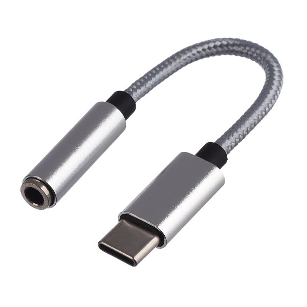 GoPower 00-00027481 Переходник AUX 3.5мм (f)-Type-C (m)