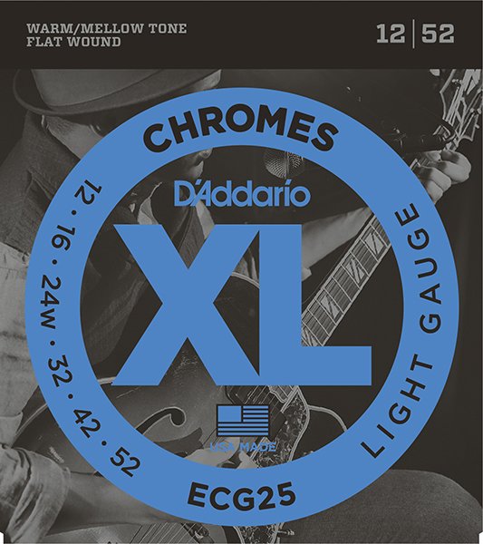 D'Addario ECG25 Chromes Flat Wound Комплект струн для электрогитары