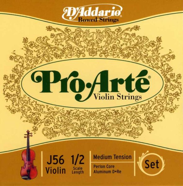 D'Addario J56-1/2M Pro-Arte Комплект струн для скрипки размером 1/2