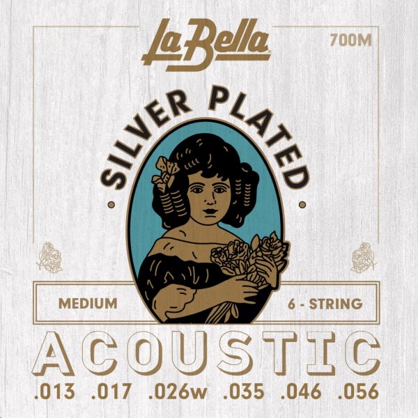 La Bella 700M Silver-Plated Комплект струн для акустической гитары