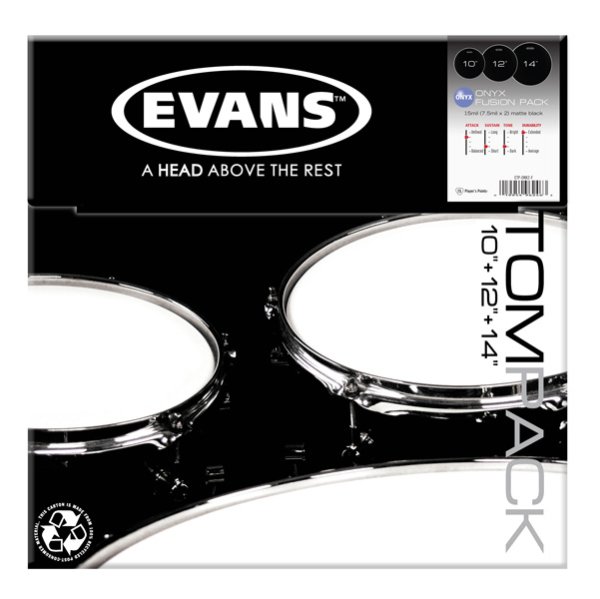 Evans ETP-ONX2-F Onyx Coated Fusion Набор пластика для том барабана (10"