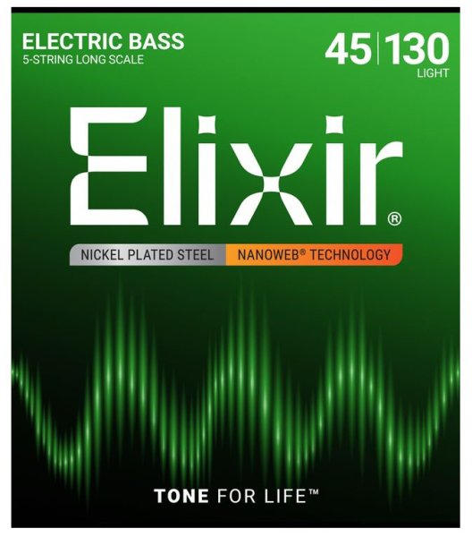 Elixir 14202 NANOWEB Комплект струн для 5-струнной бас-гитары