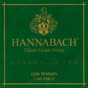 Hannabach 728LT Custom Made Green Комплект струн для классической гитары