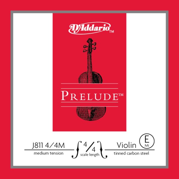 D'Addario J811-4/4M PRELUDE Струна E/МИ для скрипки D`Addario