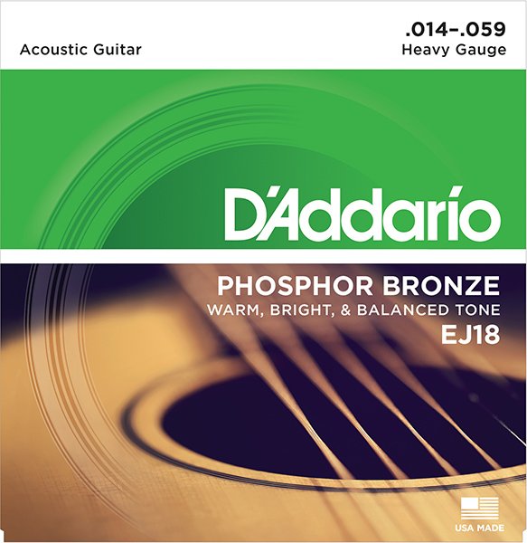 D'Addario EJ18 Phosphor Bronze Комплект струн для акустической гитары