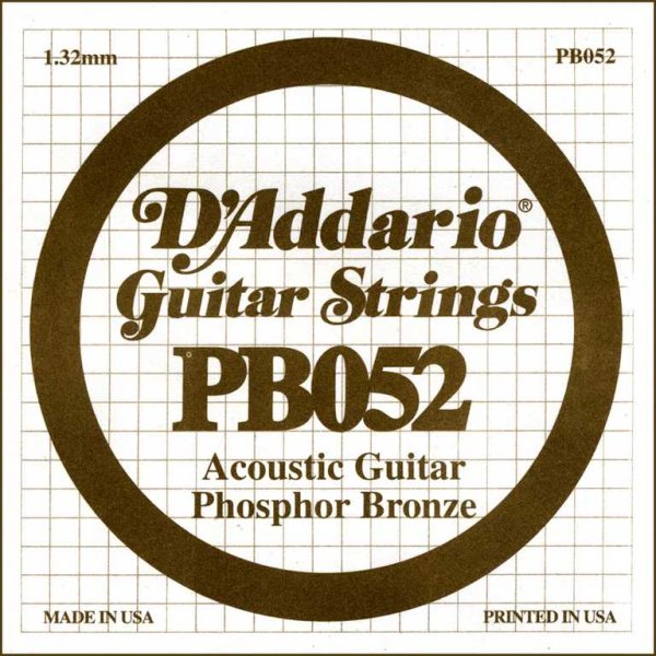 D'Addario PB052 Phosphor Bronze Отдельная струна для акустической гитары