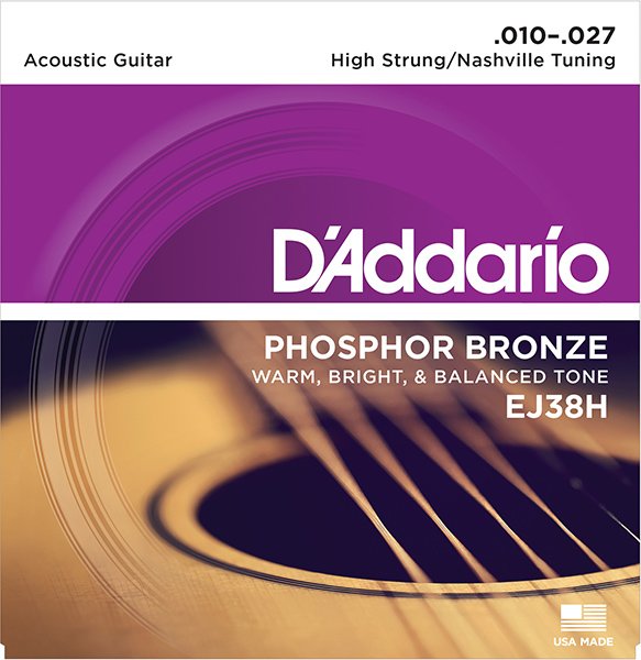 D'Addario EJ38H Phosphor Bronze Дополнительные струны для 12стр гитары