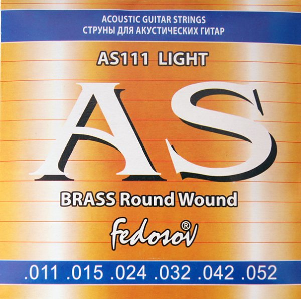 Fedosov AS111 Brass Round Wound Комплект струн для акустической гитары