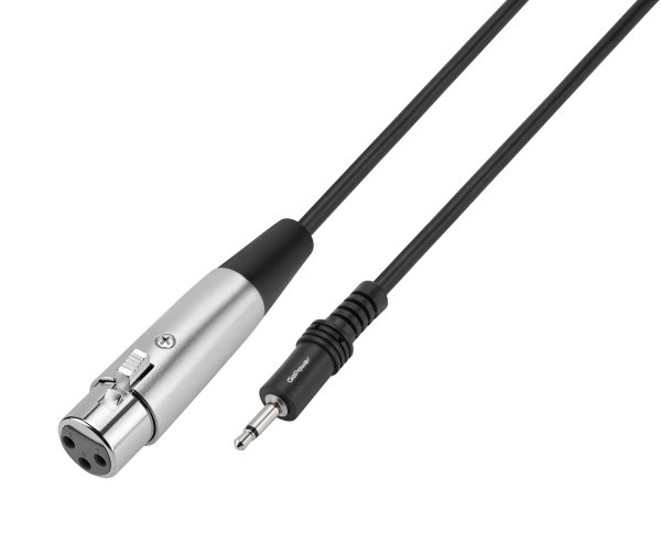 GoPower 00-00032070 Кабель AUX Jack 3.5мм (m)-XLR 3м ПВХ черный