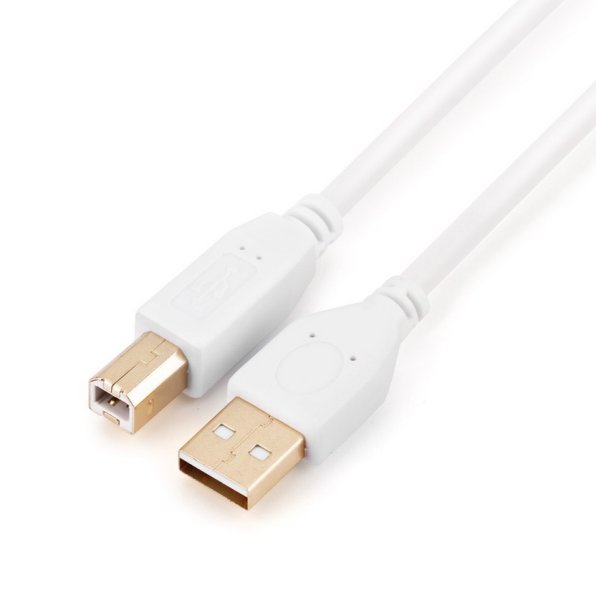 GoPower 00-00028931 Кабель USB A (m)-USB B (m) 1.8м ПВХ белый