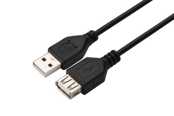 GoPower 00-00029634 Кабель удлинитель USB2.0 (m)-USB (f) 1.5м ПВХ черный