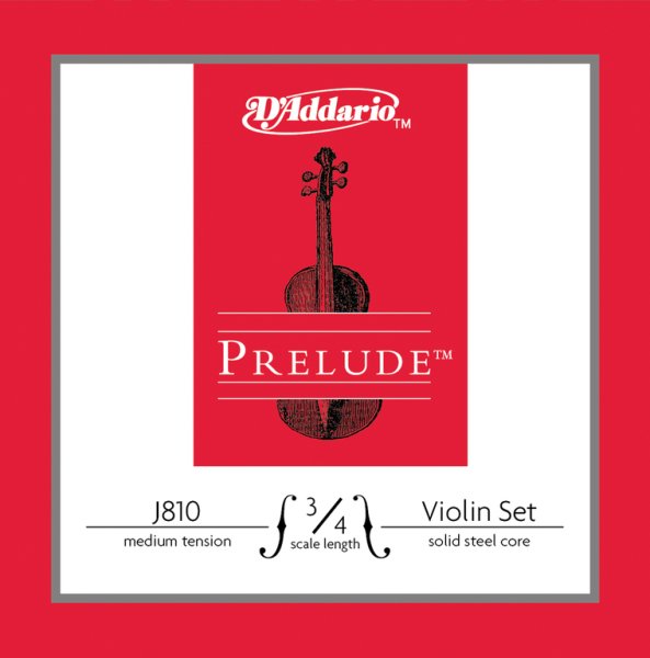 D'Addario J810-3/4M Prelude Комплект струн для скрипки размером 3/4