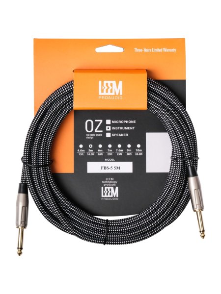 Leem FBS-5(BK/WH) Кабель инструментальный