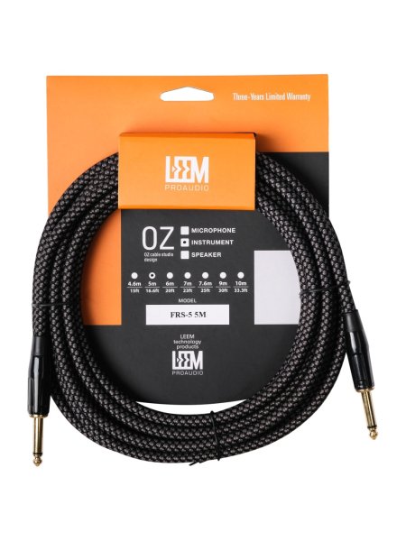 Leem FRS-5(GR/BK) Кабель инструментальный
