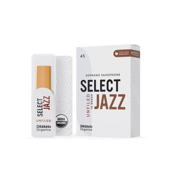 D'Addario ORRS10SSX4S Organic Select Jazz Unfiled Трости для саксофона сопрано