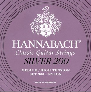 Hannabach 900MHT SILVER 200 Комплект струн для классической гитары нейлон/посеребренные Hannabach