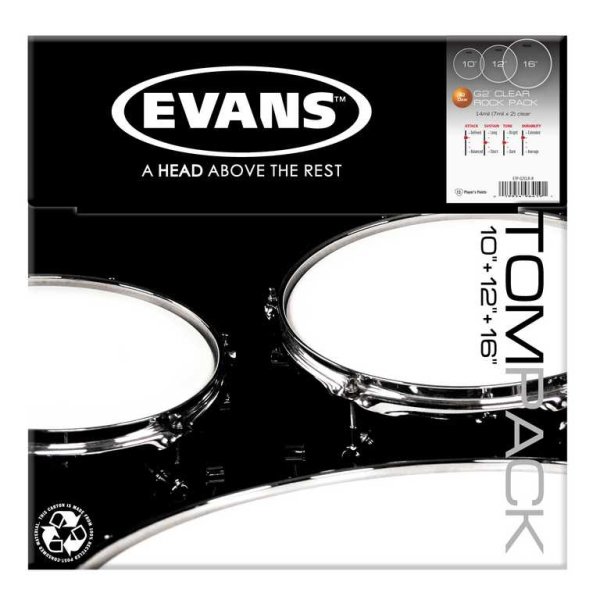 Evans ETP-G2CLR-R G2 Clear Rock Набор пластика для том барабана