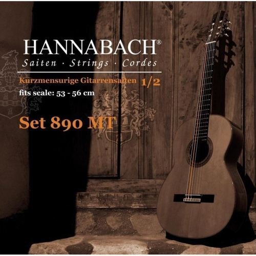 Hannabach 890MT12 KINDER GUITAR SIZE Комплект струн для классической гитары 1/2 нейлон/посеребренные Hannabach