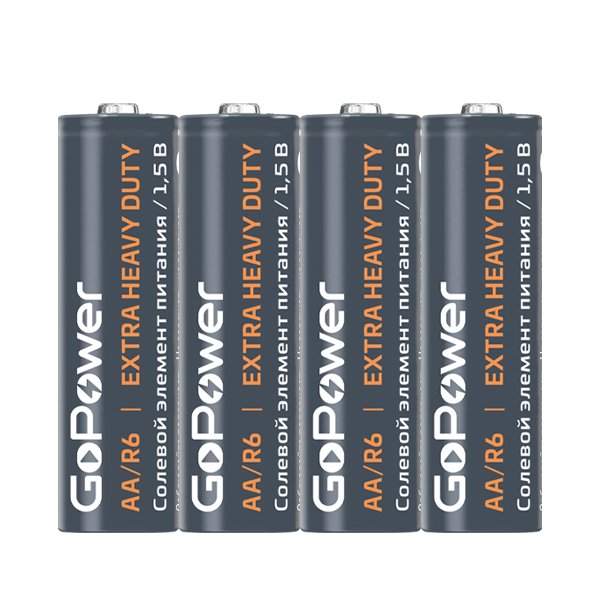 GoPower 00-00015592 Carbon Zinc PRO Элемент питания AA/R6 солевой 1.5В