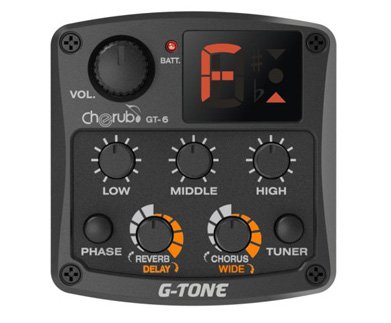 Cherub GT-6 Гитарный эквалайзер цифровой 3-х полосный с тюнером и эффектами