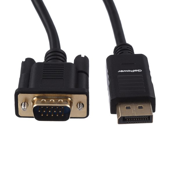 GoPower 00-00027497 Кабель DisplayPort (m)-VGA (m) 1.8м ПВХ