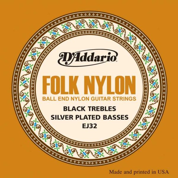D'Addario EJ32 Folk Nylon Комплект струн для акустической гитары
