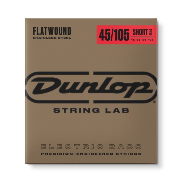 Dunlop DBFS45105S Flatwound Short Scale Комплект струн для бас-гитары