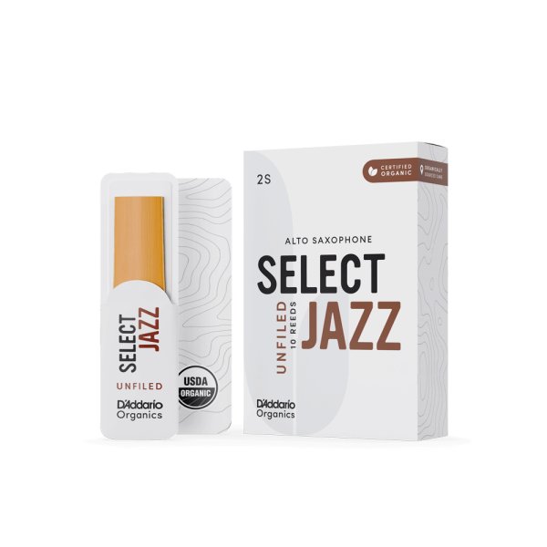 D'Addario ORRS10ASX2S Organic Select Jazz Unfiled Трости для саксофона альт